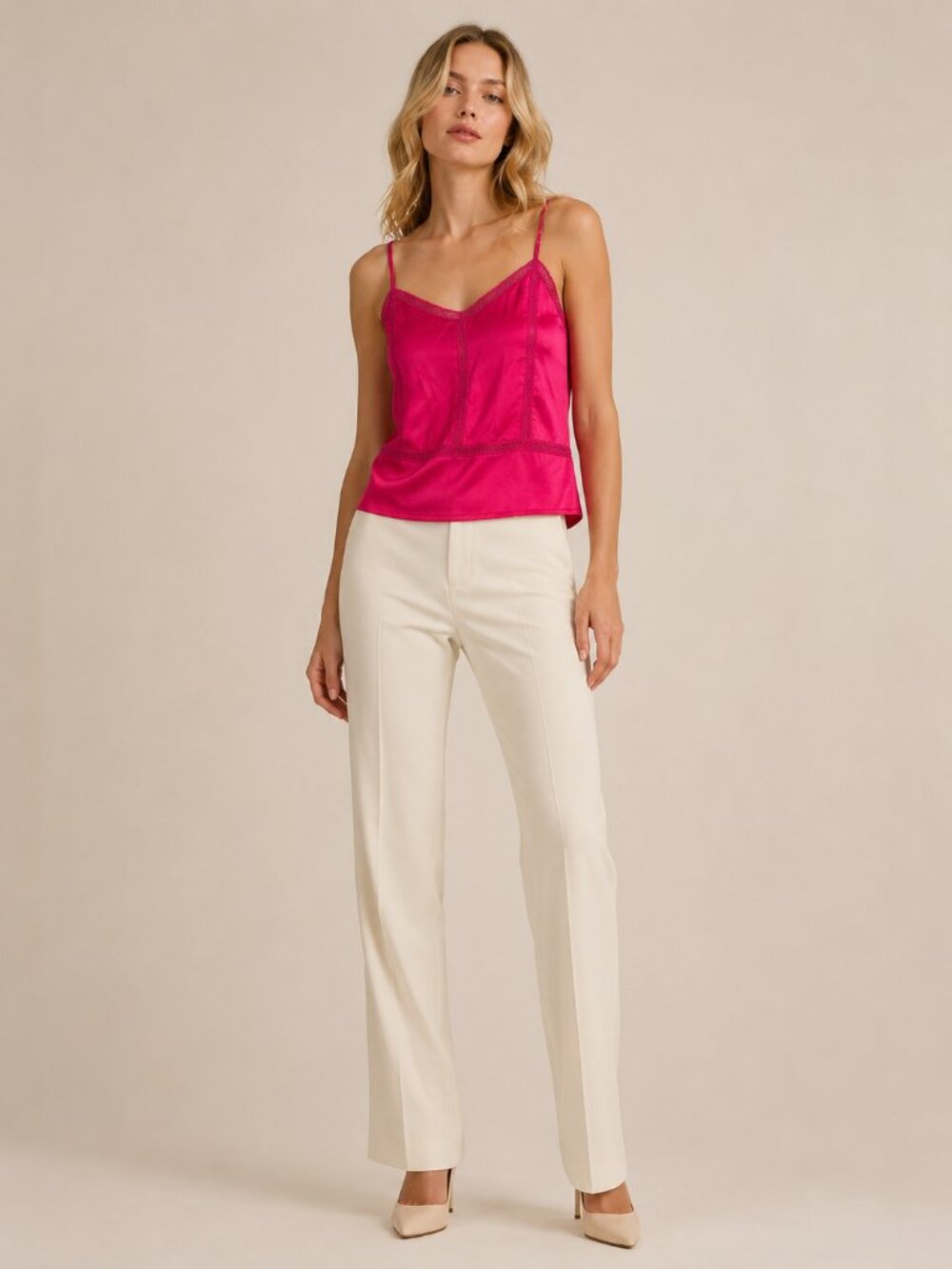 Banana Republic Magenta Satin Camisole